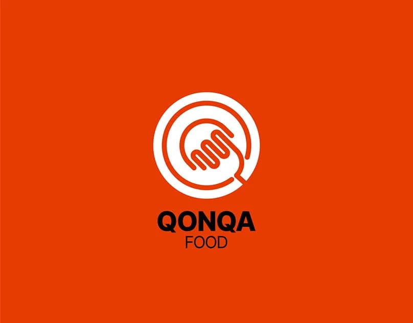 طراحی لوگو برند QONQA FOOD